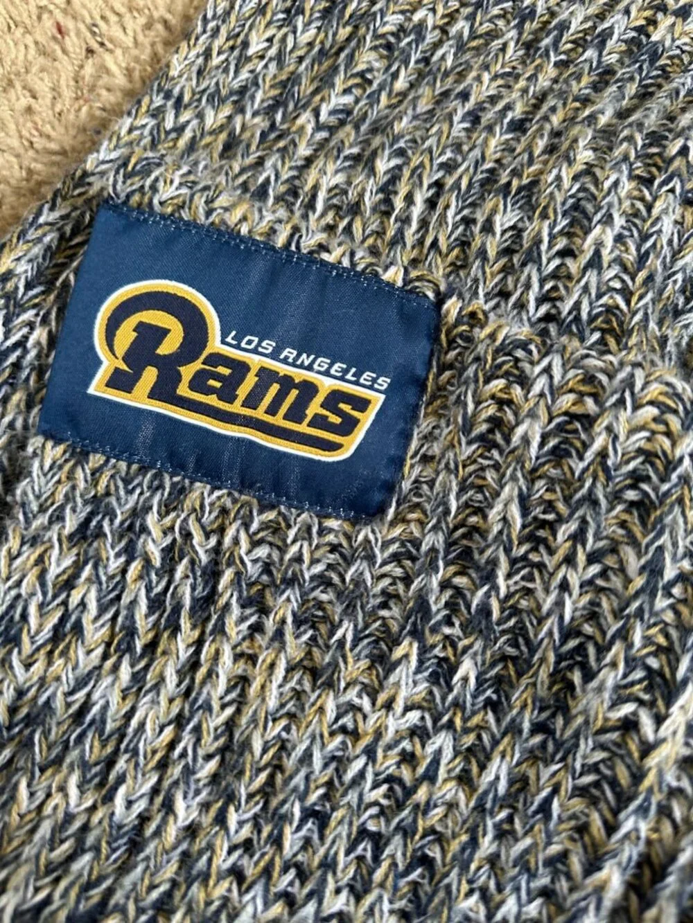 Los Angeles Rams Knit Infinity Scarf Blue & Gold NFL Fan Accessory Unisex